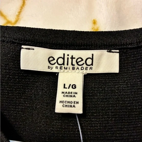 Elegant Black Sleeveless Dress NWT Edited By Remi Bader Pleated - Picture 3 of 8